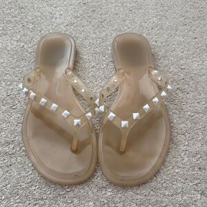 Women's Studded Sandals - Tan